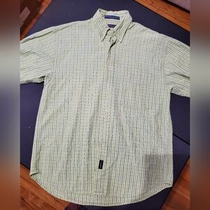 GANT Shorebreak Seersucker Green Stripe 100% Cotton Short Sleeve Shirt
